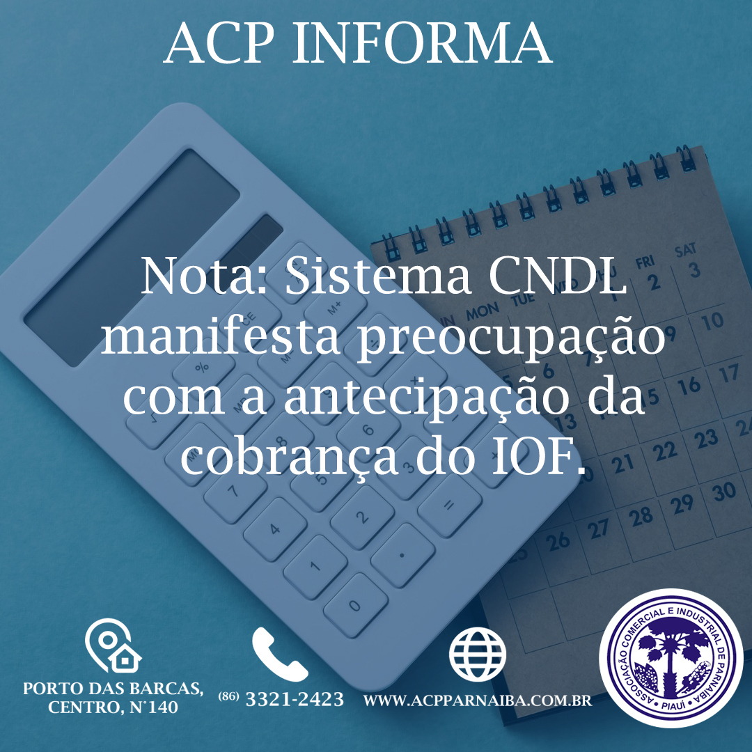 Post do instagram da ACP Parnaíba @acpparnaiba